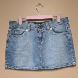 Guess Light Blue Denim Mini Skirt